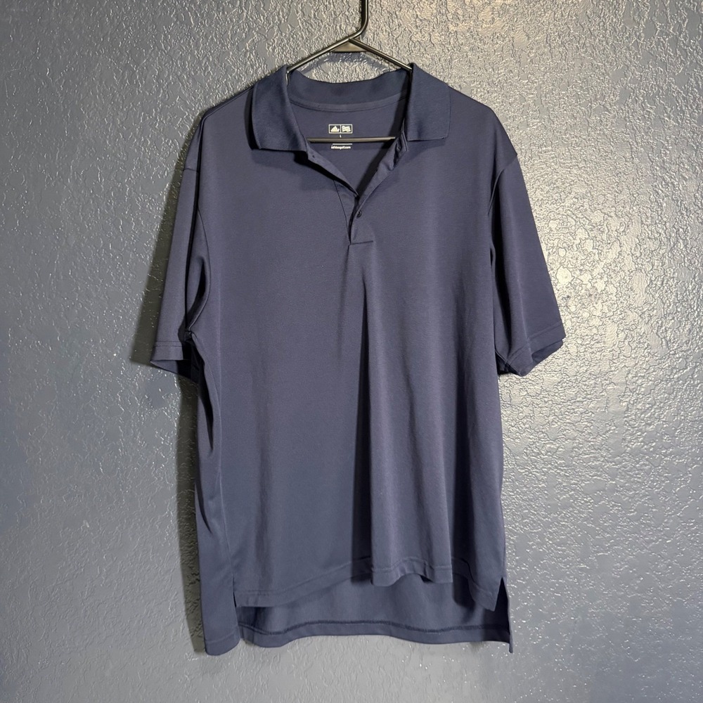 Adidas Golf Polo Shirt Men's Large Navy‎ Blue Short Sleeve WSPA Logo